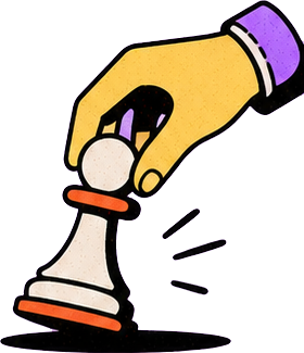 A hand moving a chess pawn