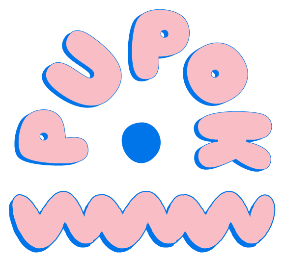 Pupok stacked logo with wave